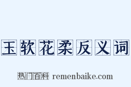 玉软花柔反义词是什么意思的图片